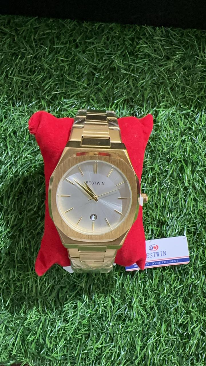 Good Quality BestWin Gold + White | Waterproof Watch