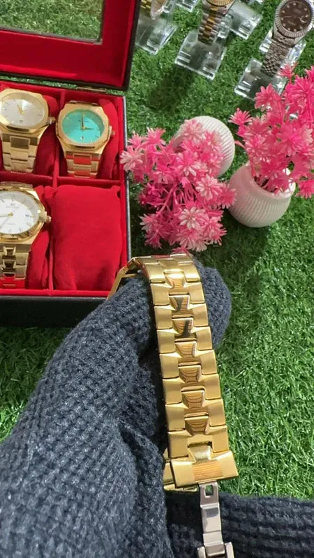 π€ Premium BestWin Watch β Gold + White| Waterproof | ZAS Watches