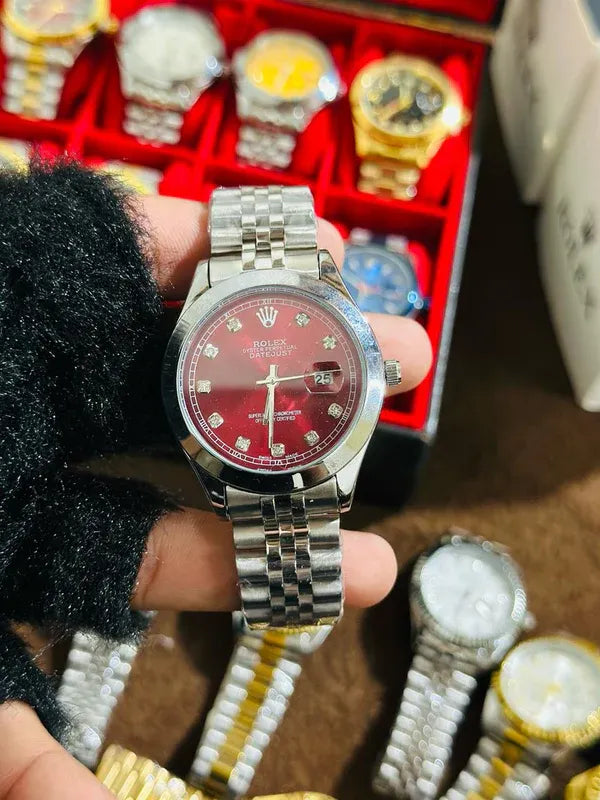 🔴 Red Lover – Rolex Watch| Waterproof | Stainless Steel | ZAS Watches