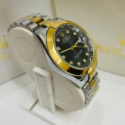 🖤 Gold & Silver + Black Dial | Stainless Steel | Waterproof | ZAS Watches