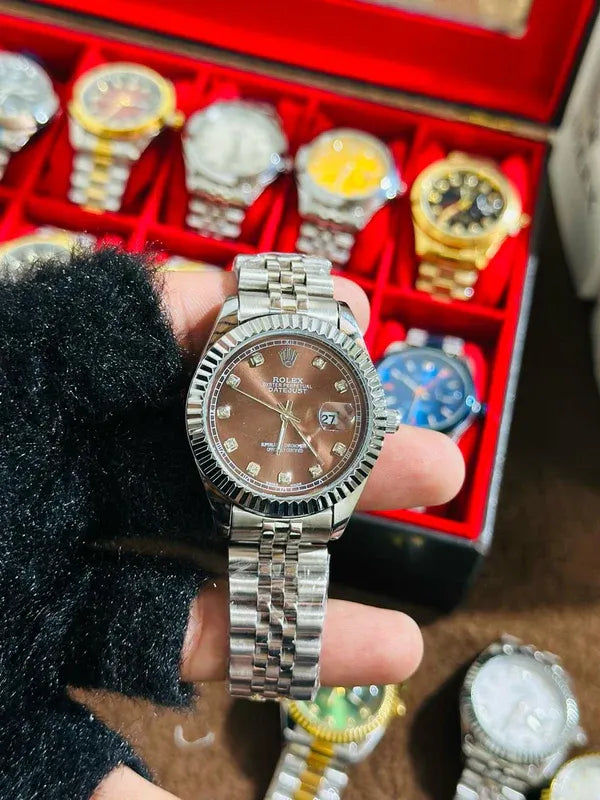 Silver Jubilee + Grey Dial (Bezel Cut)| Waterproof | Stainless Steel | ZAS Watches