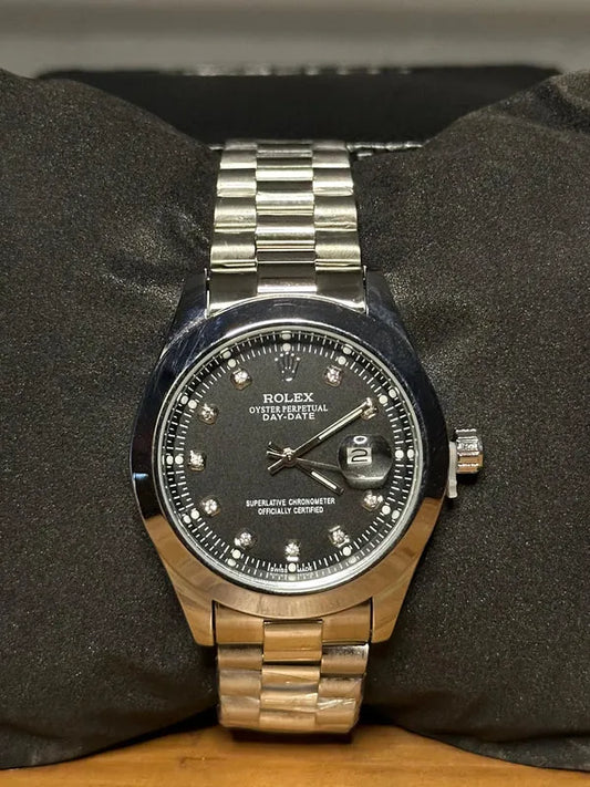 🖤 Silver +Black | Stainless Steel | Water Proof | ZAS Watches