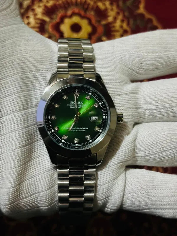 💚 Silver + Green Dial | Waterproof | Stainless Steel | ZAS Watches