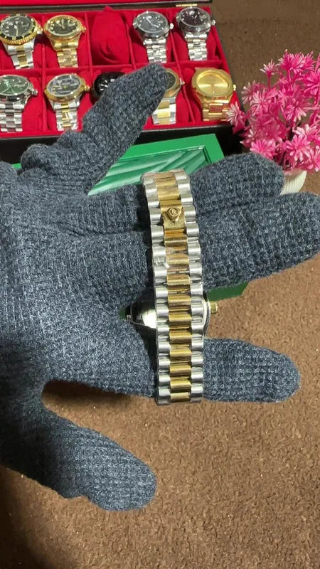 🔷 Two-Tone Blue (Roman Dial) | Stainless Steel | Waterproof | ZAS Watches