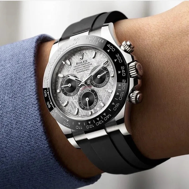 Rolex Daytona - 40mm 18K White Gold, Black Oysterflex Strap | Waterproof