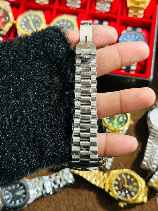 💚Silver + Green Dial (Bezel Cut) | Waterproof | Stainless Steel | ZAS Watches