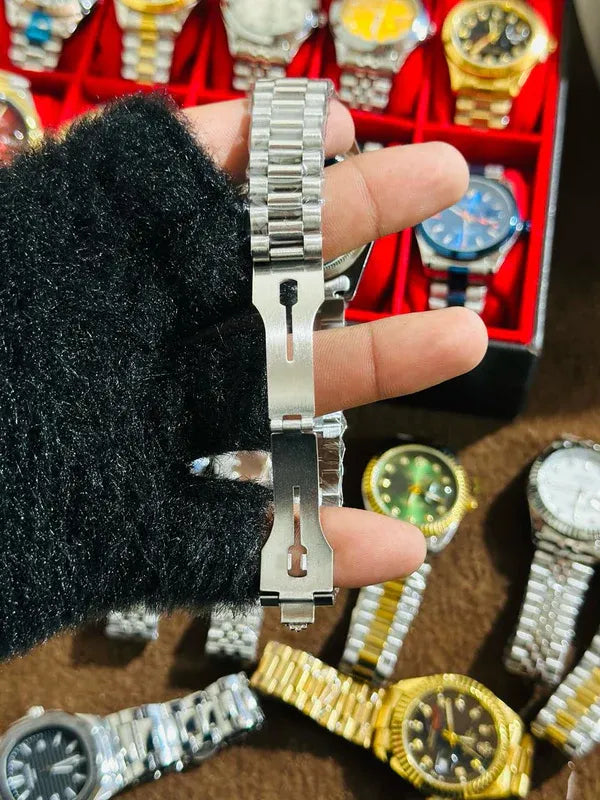 💚Silver + Green Dial (Bezel Cut) | Waterproof | Stainless Steel | ZAS Watches