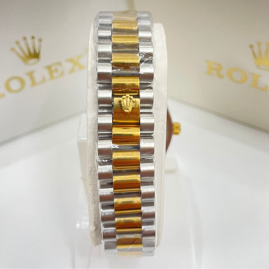 Date Just Gold Silver + Black - Rlx - Stainless Steel - 40mm