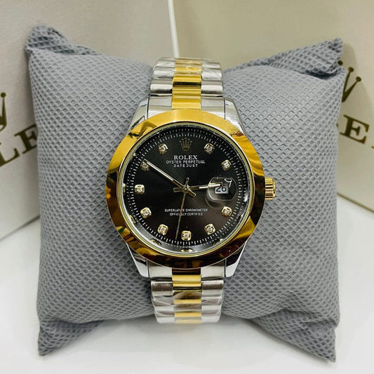 🖤 Gold & Silver + Black Dial | Stainless Steel | Waterproof | ZAS Watches