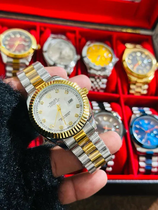 🤍 White Lover – Rolex Watch| Waterproof | Stainless Steel | ZAS Watches