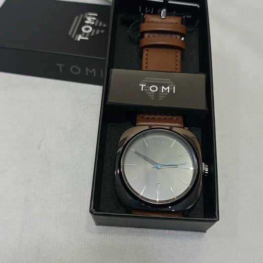 Tomi men's luxury quartz wristwatch with stainless steel strap – stylish and affordable timepiece for casual and formal wear