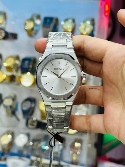 💠 BestWin Full Silver Watch – Waterproof | ZAS Watches