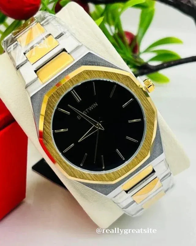 🖤 BestWin Gold & Silver + Black Dial – Waterproof | ZAS Watches