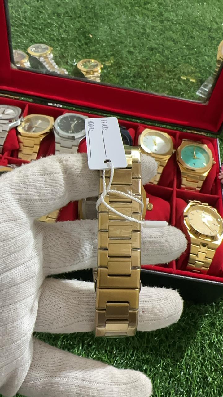 Good Quality BestWin Gold + Dark Blue | Waterproof Watch