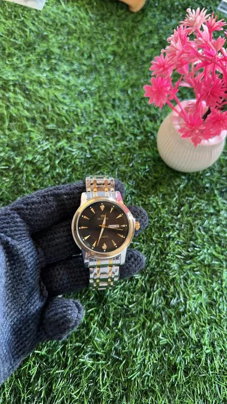 🖤 BestWin Jubilee – Gold & Silver + Black Dial | Waterproof| ZAS Watches