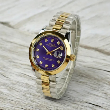 🔷 Gold & Silver + Blue Dial | Waterproof | ZAS Watches