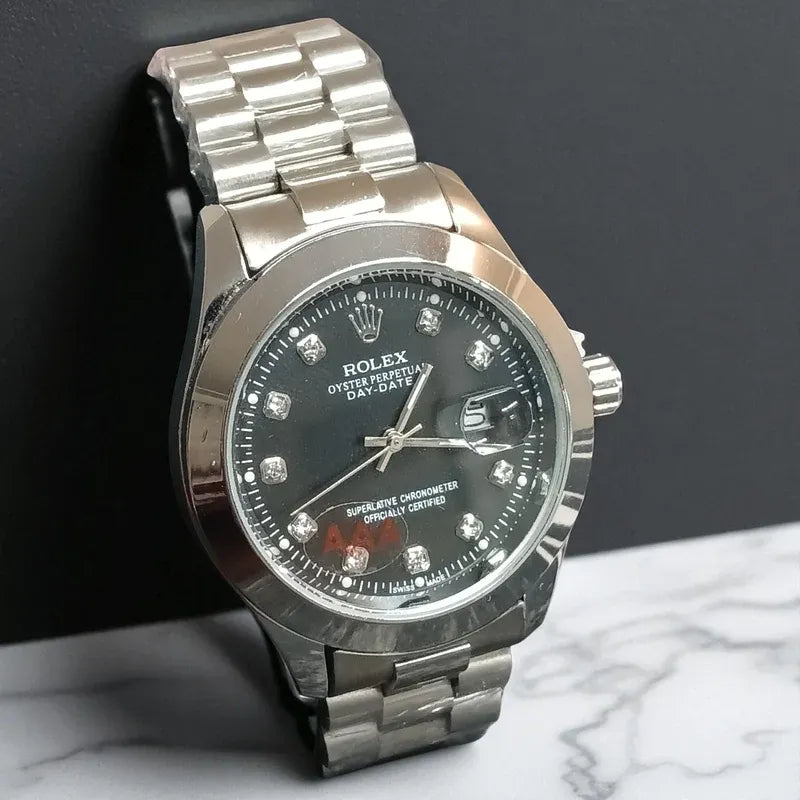🖤 Silver +Black | Stainless Steel | Water Proof | ZAS Watches