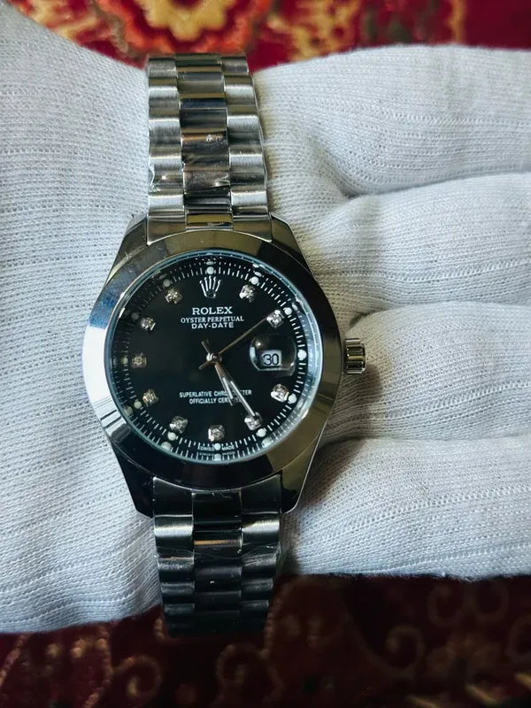 🖤 Silver +Black | Stainless Steel | Water Proof | ZAS Watches
