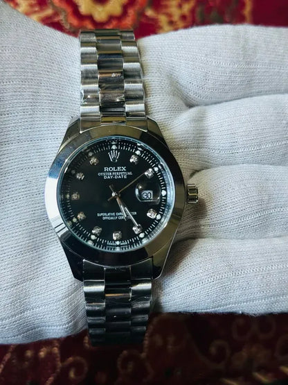🖤 Silver +Black | Stainless Steel | Water Proof | ZAS Watches