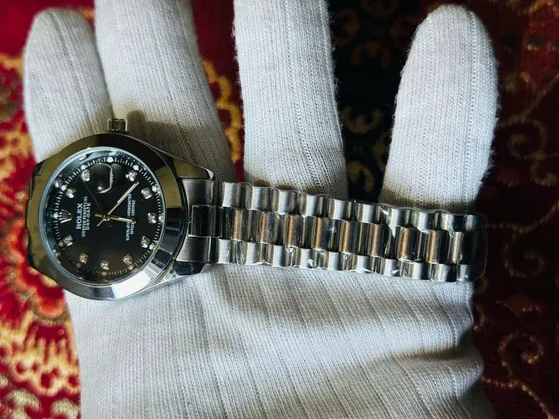 🖤 Silver +Black | Stainless Steel | Water Proof | ZAS Watches