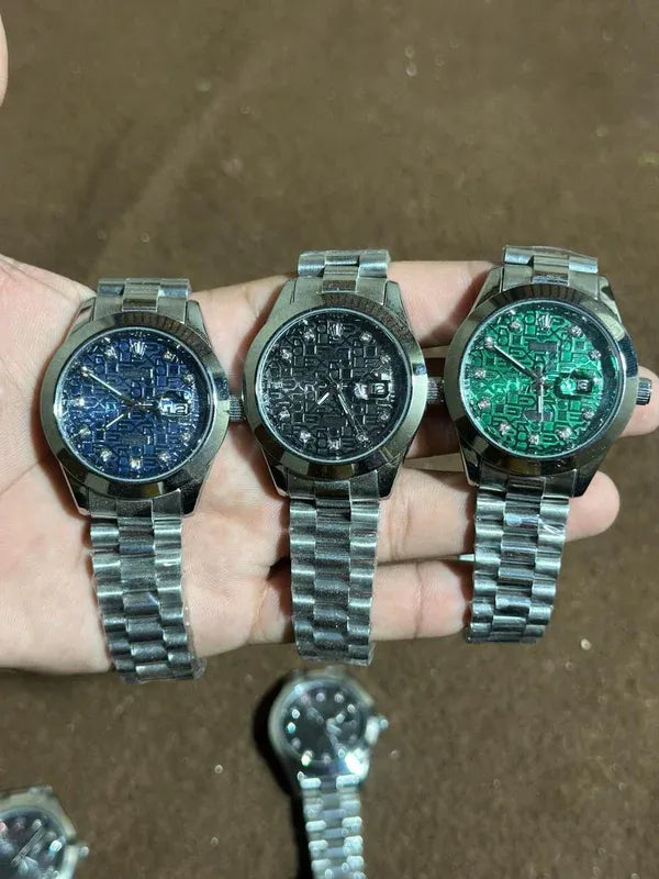 🔵 Silver + Blue | Stainless Steel | Waterproof | ZAS Watches