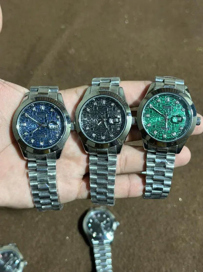 🔵 Silver + Blue | Stainless Steel | Waterproof | ZAS Watches