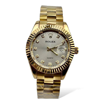 🤍  Gold + White Dial (Bezel Cut) | Waterproof| Stainless Steel | ZAS Watches