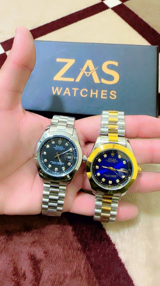 Blue + Black (Combo Deal ) Pack of 2 Watches | Water proof watches🔍