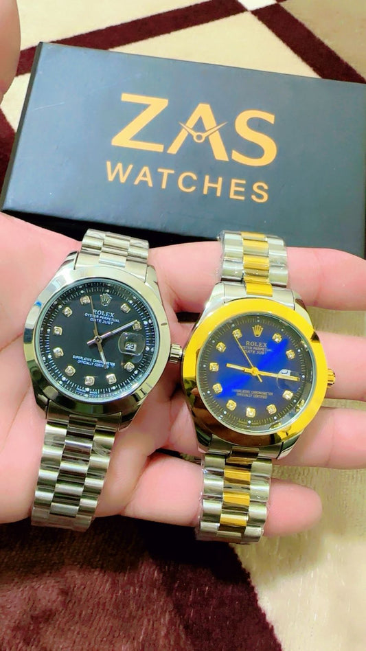 Blue + Black (Combo Deal ) Pack of 2 Watches | Water proof watches🔍