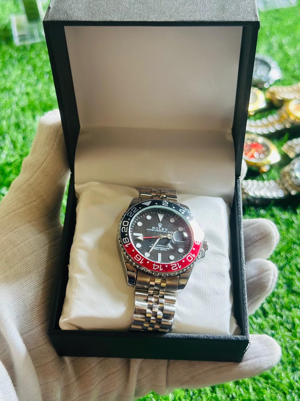 Rolex GMT-Master II luxury watch with dual time zone feature – premium Swiss automatic watch for travelers and professionals"

