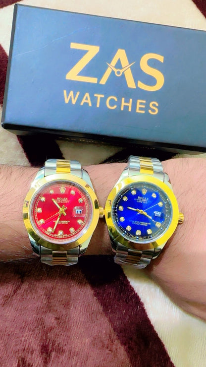 Red + Blue (Combo Deal ) Pack of 2 Watches | Waterproof