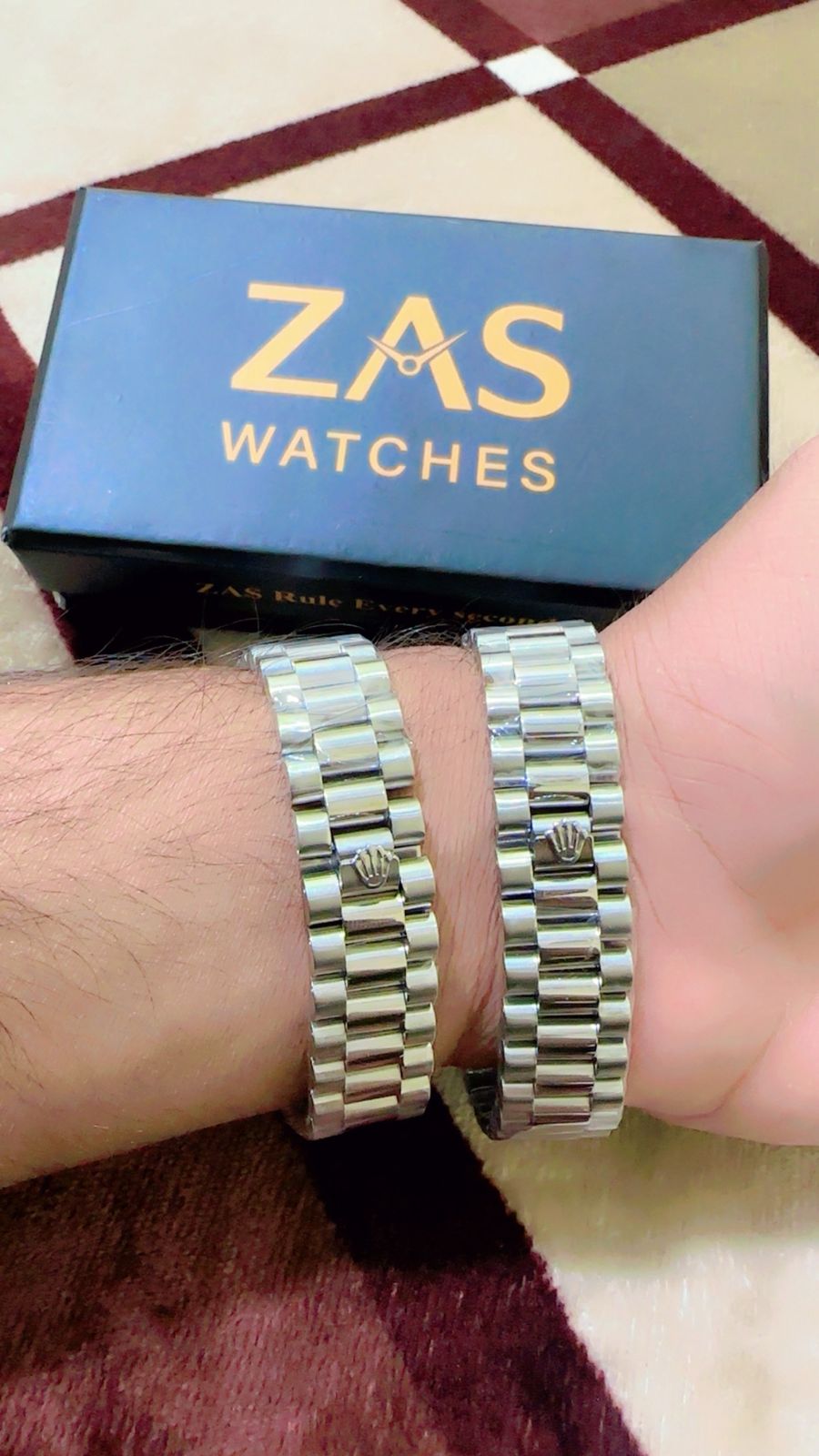 Green + Black (Combo Deal ) Pack Of 2 | Water Proof watches